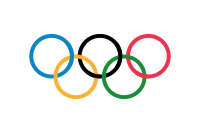 Den internationella olympiska rörelsens flagga  