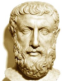 Parmenides var en av de första som föreslog en ontologisk karaktärisering av verklighetens grundläggande natur.  