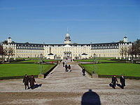 Das Schloss Karlsruhe, der Palast des Großherzogs und seiner Familie.