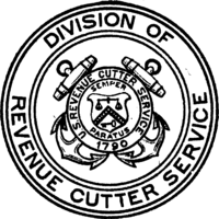 Het officiële zegel van de United States Revenue Cutter Service circa 1910