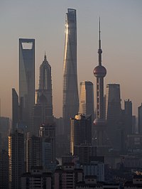 Společnost SWFC a věže Jinmao, Shanghai a Oriental Pearl Towers