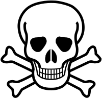 Kraniet er et almindeligt symbol på forgiftning  