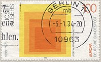 Josef Albers op een postzegel.