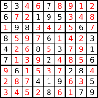 ... in rešitev (številke v rdeči barvi so dodane v mrežo)