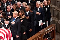 Os Carters no funeral de Estado do Presidente George Bush em Dezembro de 2018