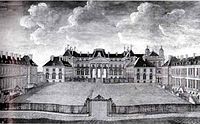 Château de Lunéville i det 18. århundrede - residens for hertugerne af Lorraine.