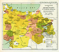 Distribución de los armenios en la Armenia turca.  