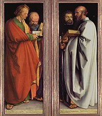 Albrecht Dürer : Les quatre apôtres montre les quatre tempéraments, associés aux humeurs respectives