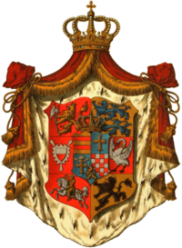 Het wapen van het Groothertogdom.  