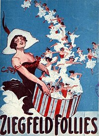 Vuoden 1912 Ziegfeld Folliesin mainoskuvitustaide  