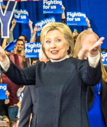 Hillary Clinton alle primarie democratiche del 2016 nel New Hampshire.