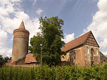 Stargard Castle with castle museum, the northernmost preserved hilltop castle in Germany