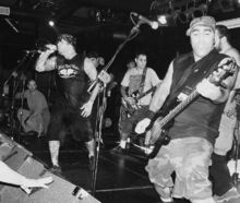 Agnostic Front (live 2007), one of the bands that helped the straight-edge scene gain a foothold in New York City