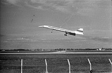 The Concorde on 2 March 1969 with the start to the maiden flight of the airport Toulouse-Blagnac