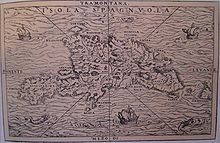 Tidligt kort over Hispaniola  