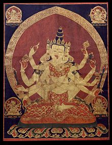 Tibetan Thangka: Guhyasamâja-Avalokiteshvara Ming Dynasty 17th century