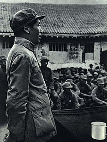Mao teaching at the Anti-Japanese University, 1938