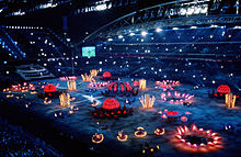 Ceremonia de apertura de los Juegos Olímpicos de verano de 2000 en el Estadio de Australia, el 15 de septiembre de 2000.