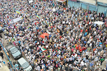 Mass demonstration in Casablanca in May 2011