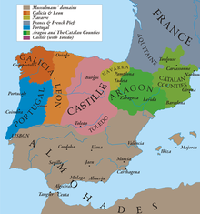 Spain around the year 1200, at about the historical turning point of the Reconquista