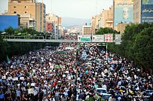 Large demonstration in Tehran on June 17, 2009