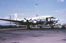 A Douglas DC-6 of United Air Lines in 1966