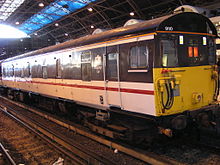 Gatwick Express Clase 489 unidad no. 489110 en Londres Victoria.  