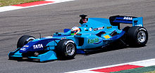 Karthikeyan závodí za A1 Team India na A1 Grand Prix of Nations 2008-09 v Jihoafrické republice.  