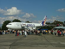 O ZERO-G A300 no Aeroporto de Bonn em Colônia, Alemanha.