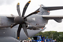 Propeller and engine of the Airbus A400M