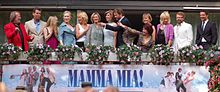 ABBA and actors of the movie Mamma Mia! at the premiere in Stockholm (2008)