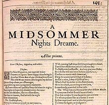 Pagina uit het eerste folio van 1623