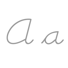Escrevendo "A" em cursivo