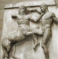 Fight of a Centaur with a Lapith, Metope of the Parthenon, British Museum, London