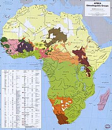Ethnolinguistic groups of Africa (data from 1959)