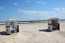 The beach chair is considered a symbol of tourism in Mecklenburg and Western Pomerania, especially on the Baltic coast (here Ahlbeck on Usedom). There are numerous seaside resorts, spas and resorts in the country.