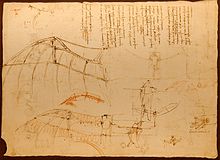 Leonardo da Vinci ha studiato il Volo degli uccelli e ha cercato di realizzare una macchina volante sulla base delle sue scoperte.
