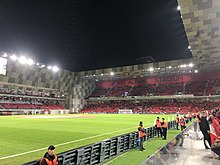 Air Albania Stadium in Tirana .