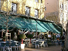 Een coffeeshop in Frankrijk