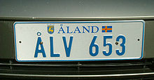 Car license plate from Åland