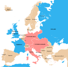 The official alliance system in 1914: Triple Alliance Triple Entente