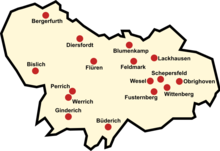All districts of Wesel