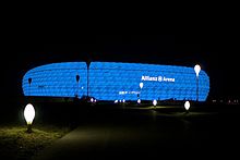 Allianz Arena blue glow