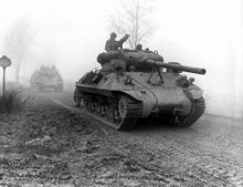 M36 tanks of the 82nd U.S. Airborne Division at Werbomont, December 20, 1944.