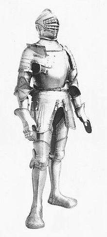Full plate armor as it existed in the early 16th century.
