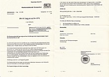 Indictment for fraud (Germany)