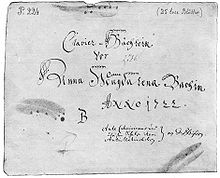 Clavier-Büchlein before Anna Magdalena Bachin Anno 1722 , cover page