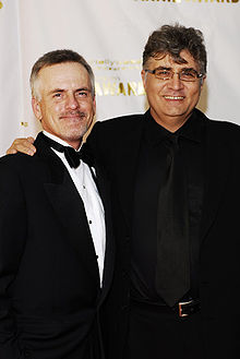 Rob Paulsen och Maurice LaMarche på röda mattan. Foto av John B. Mueller.  