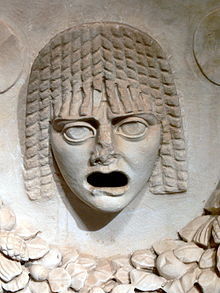Maska teatralna: kamień, II wiek n.e.