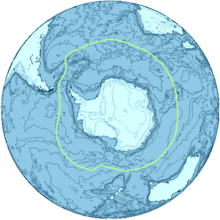 De Antarctische regio.  